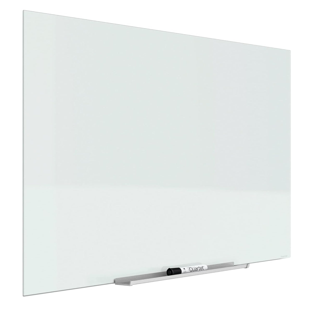 Quartet Glass Whiteboard, Magnetic Dry Erase Board, Wall Mounted Whiteboard for Office, School and Home, 50"W x 28"H, White (G5028IMW)