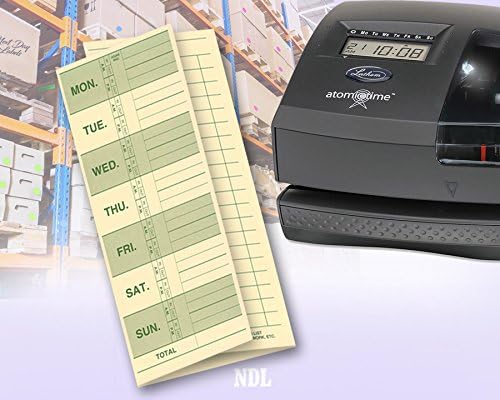 NextDayLabels - Employee Attendance Weekly Time Card (Pack of 100)