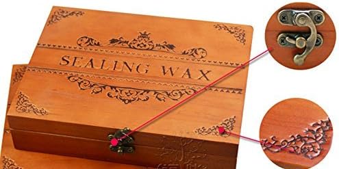 Alphabet D Wax Seal Stamp Wood Box Melting Spoon Candles Invitations Gift Cards Stationary Envelope Custom Logo Picture Wax Seal Sealing Stamp Wax Sticks Gift Kit