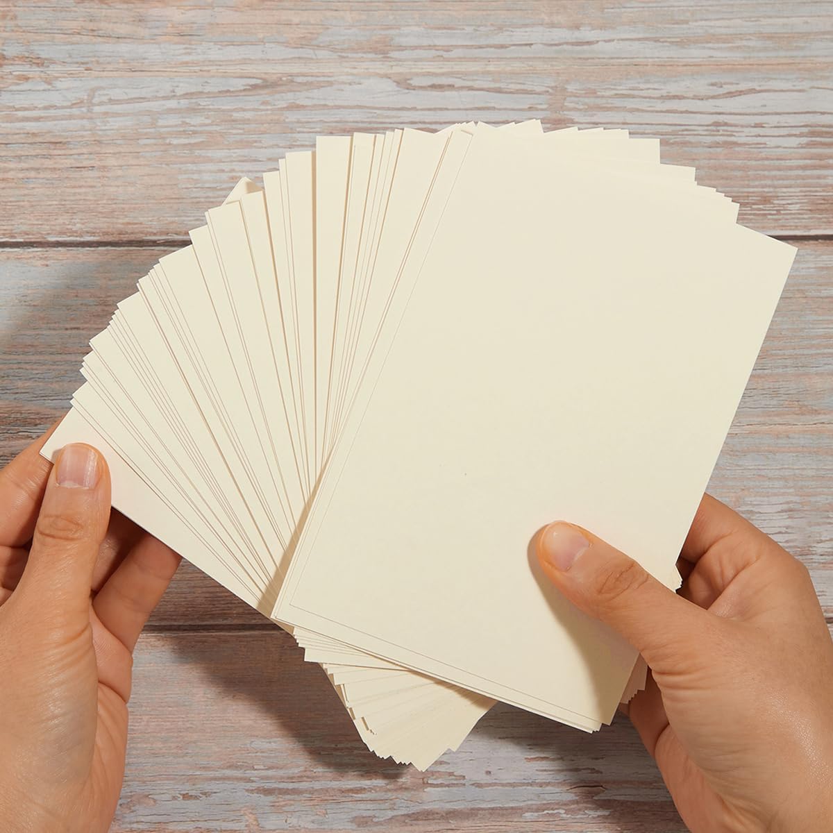 50 Sheets Blank Cardstock Paper 250 GSM Thick Heavy Cards Stock for DIY Art Projects, Card Making, Postcards, Greeting Cards, Birthday Party, Wedding Invitations (Cream, 4x6 inches)