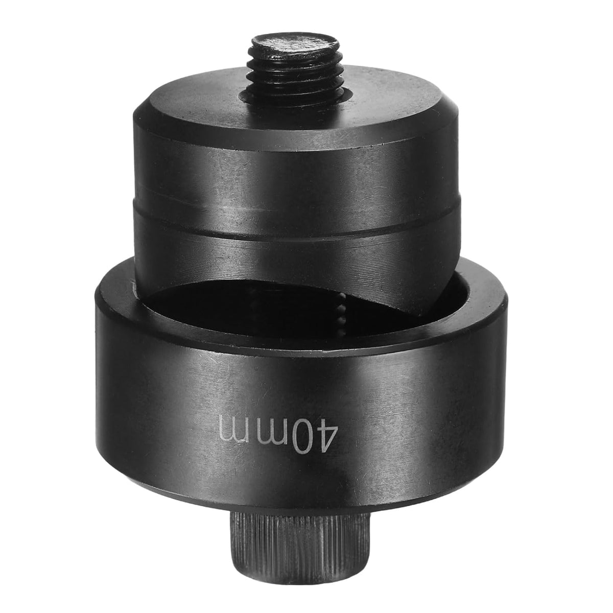 HARFINGTON Sheet Metal Punch Hole Punch 40mm Bearing Steel Precise Cutting Manual Knockout Punch Kit for Metal Steel Plate Sink Stainless Steel, Black