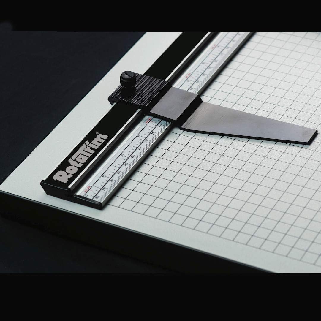 Rotatrim Pro 20 Inch Cut Professional Paper Cutter/Trimmer Precision Rotary Trimmer with Self-Sharpening Precision Steel Blades & Twin Stainless Steel Guide Rails (RCPRO20i)