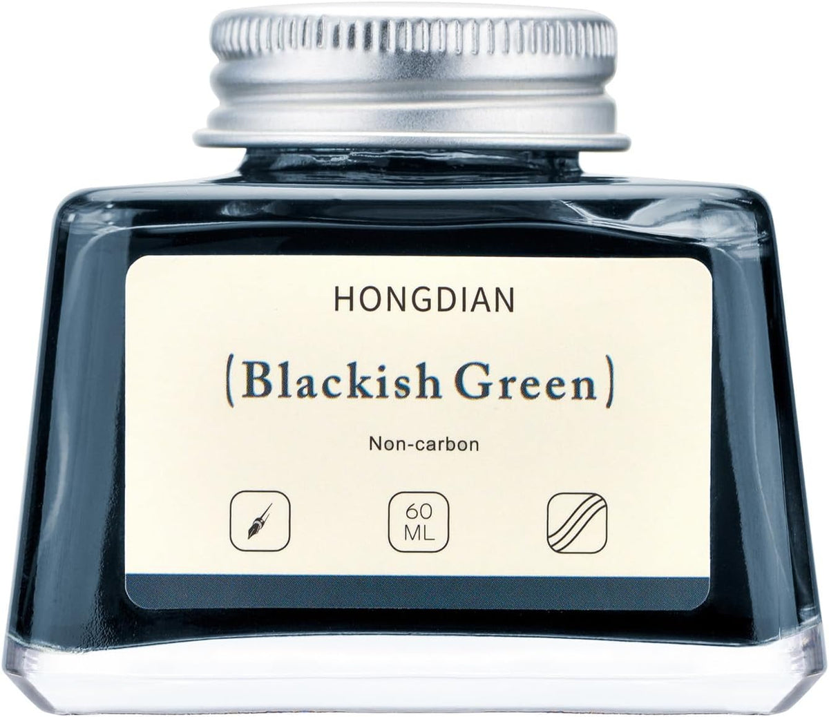 Asvine Hongdian Fountain Pen Bottled Ink Blackish Green, 60ml Fountain Pen Bottled Ink, Non Carbon