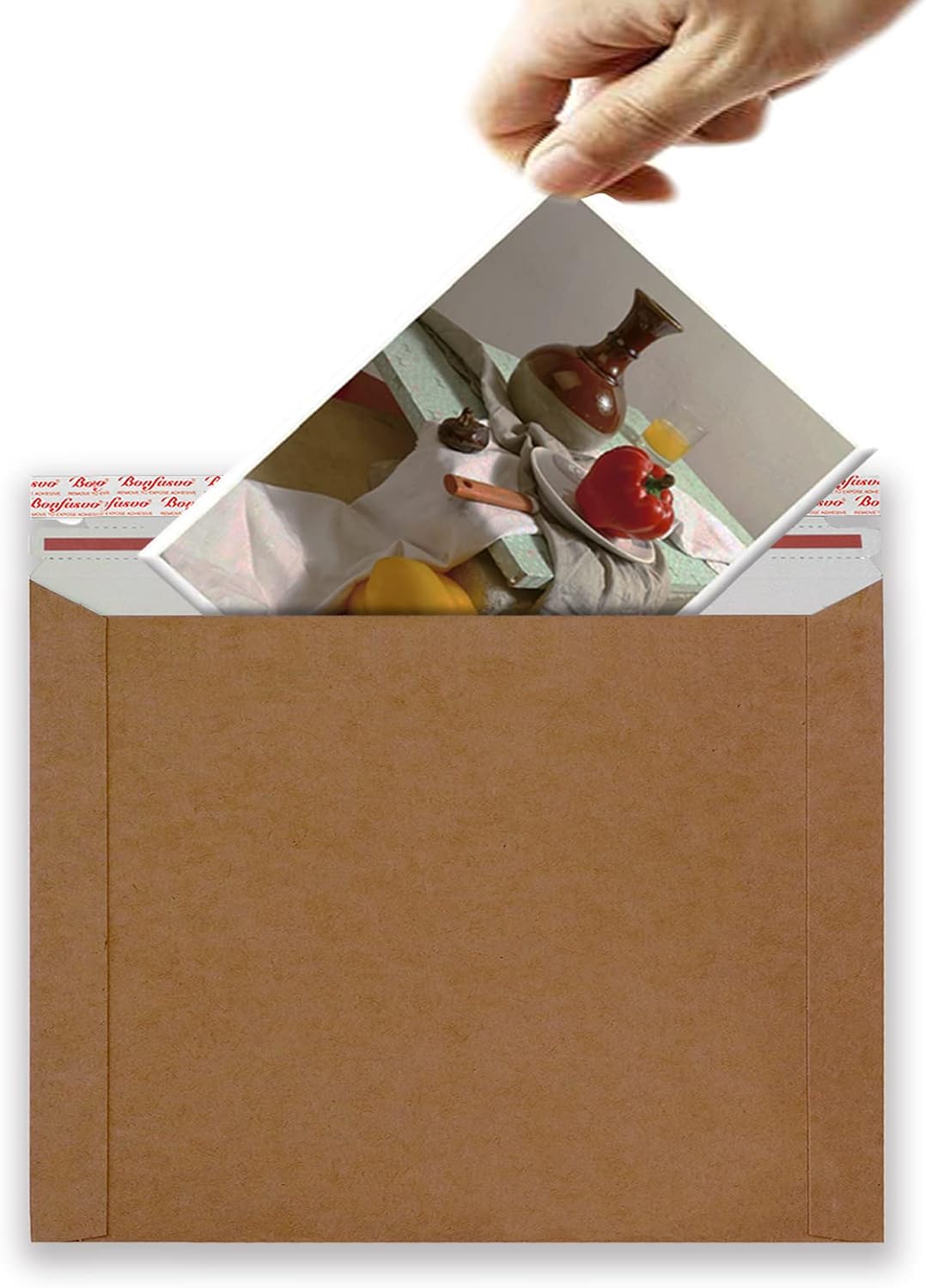 Rigid Mailers 30 Pack 10 x 13.5 inches Brown Self Seal Stay Flat Bulk Cardboard Kraft No Bend Mailers Peel and Seal for Document Photos Pictures Papers Files CD