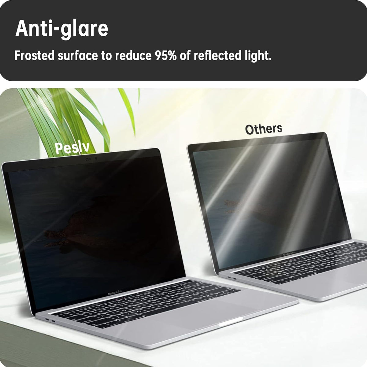 Magnetic Privacy Screen for Macbook Air 13 Inch (2018-2021, M1) / Macbook Pro 13 in (2016-2022, M1, M2), Removable Anti Blue Light Glare Filter for Mac 13In Laptop