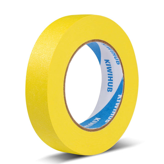Yellow Painter's Tape,1 inch x 60 Yards - Medium Adhesive Masking Tape for Painting,Labeling,DIY Crafting,Decoration and Medium Adhesive Masking Tape for Painting,Labeling,Automotive Refinish