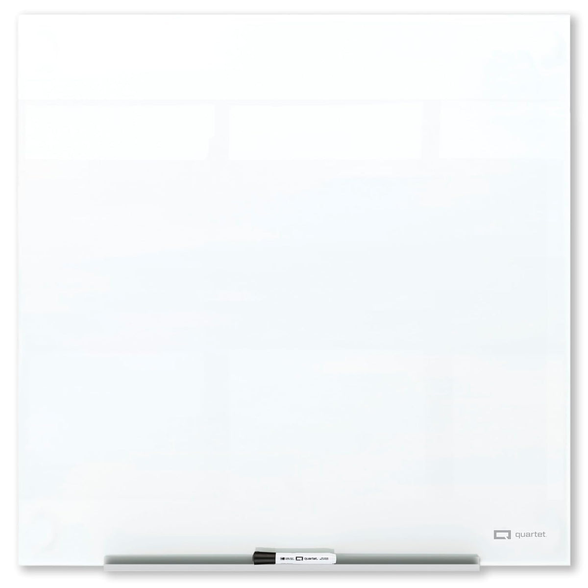 Quartet Glass Whiteboard, Magnetic Dry Erase Board, Wall Mounted Whiteboard for Office, School and Home, 48" W x 48" H, White (Q25F02IMW)