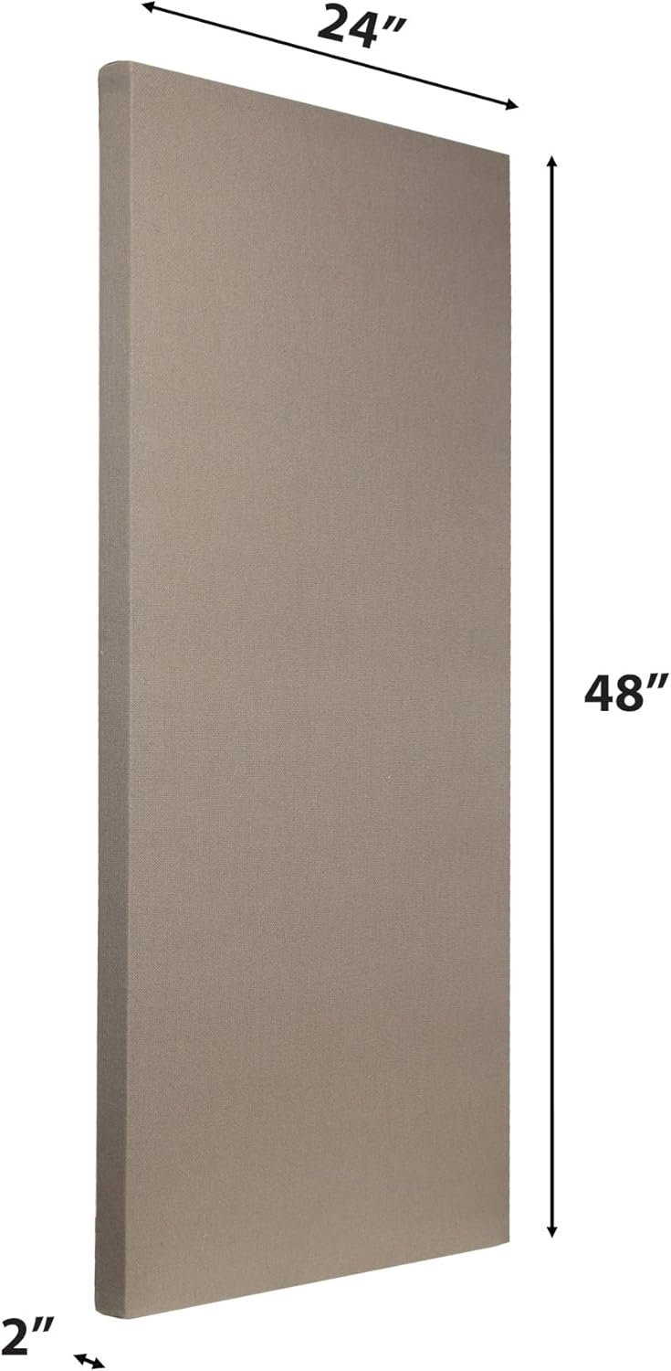 ATS Acoustics Sound Absorbing Acoustic Panel Fire Rated Professional Studio Quality 24" x 48" x 2" (Latte)