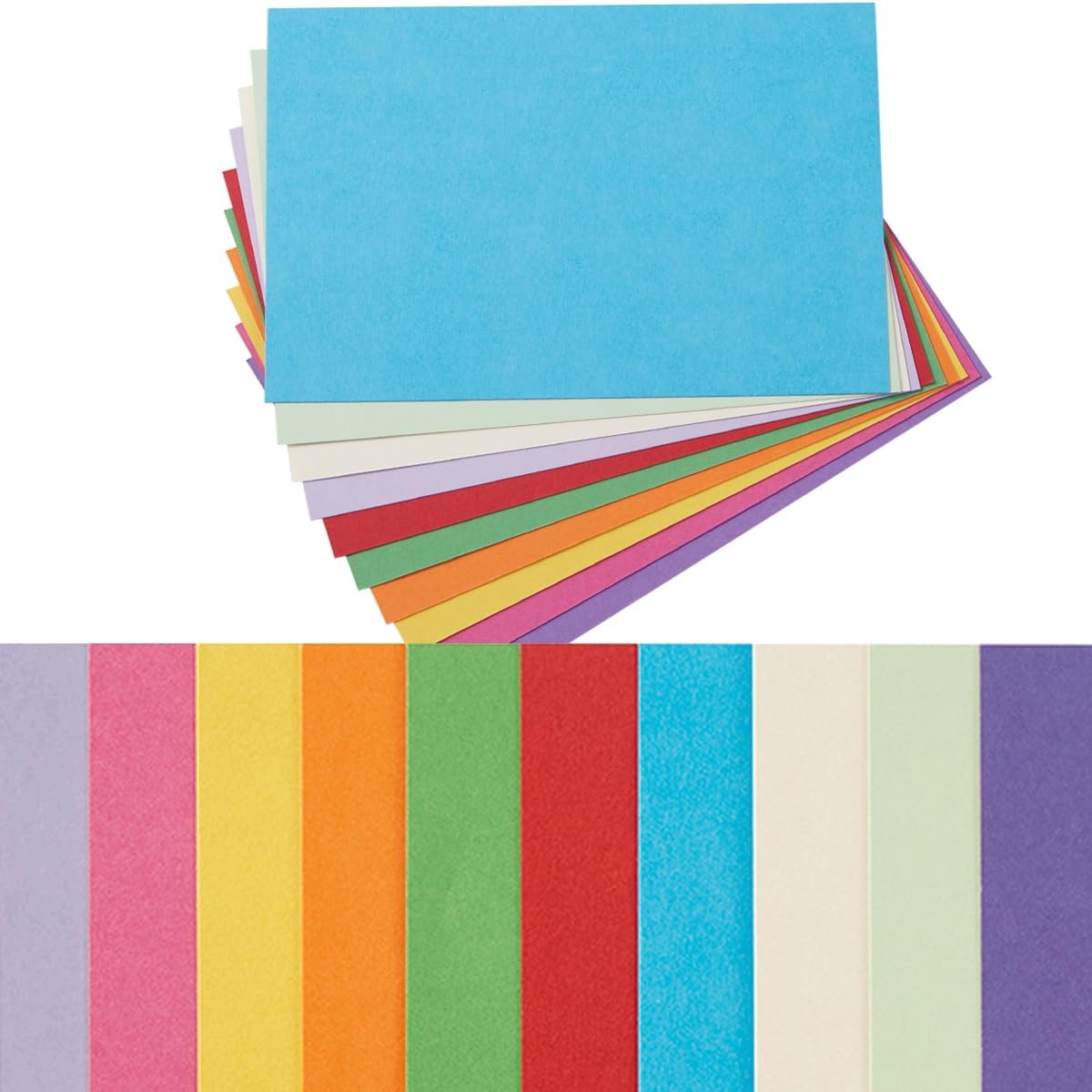 50 Sheets Blank Cardstock Paper 250 GSM Thick Heavy Cards Stock for DIY Art Projects, Card Making, Postcards, Greeting Cards, Birthday Party, Wedding Invitation (Multicolor, 4x6 inches)