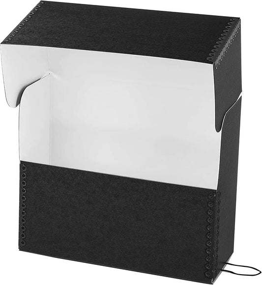 Lineco Archival Document Storage Box with Metal Edge, Acid-Free Gray Boxboard, Organize and Store Files, Prints, Photos, Jumbo-Sized Case 15.5" x 12.5" x 5" Wide