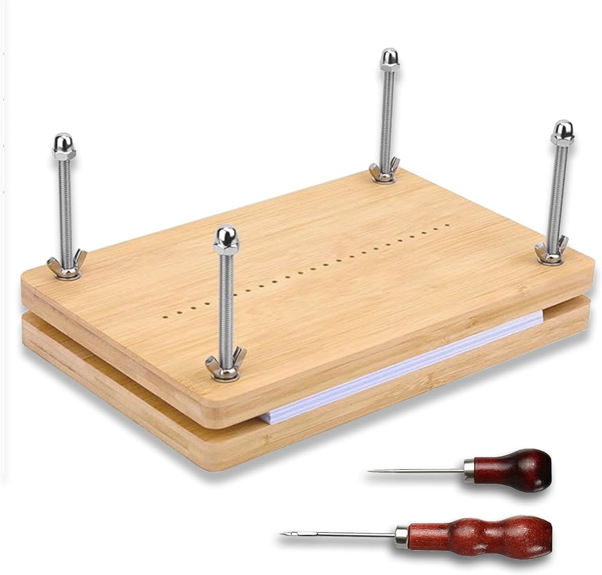 Book Binding Kits Wooden Book Press 11.8x7.56 inch Large Bookbinding Press Portable Binding Press for Binding Machine Bookbinding Supplies for DIY Bookbinding Easy Assemble