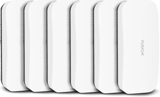 VUSIGN Magnetic Dry Erase Whiteboard Eraser, Glass Board Eraser for Dry Erase Board, Glass Board, Calendar Board, Office, Home,School Supplies, 6 Pack