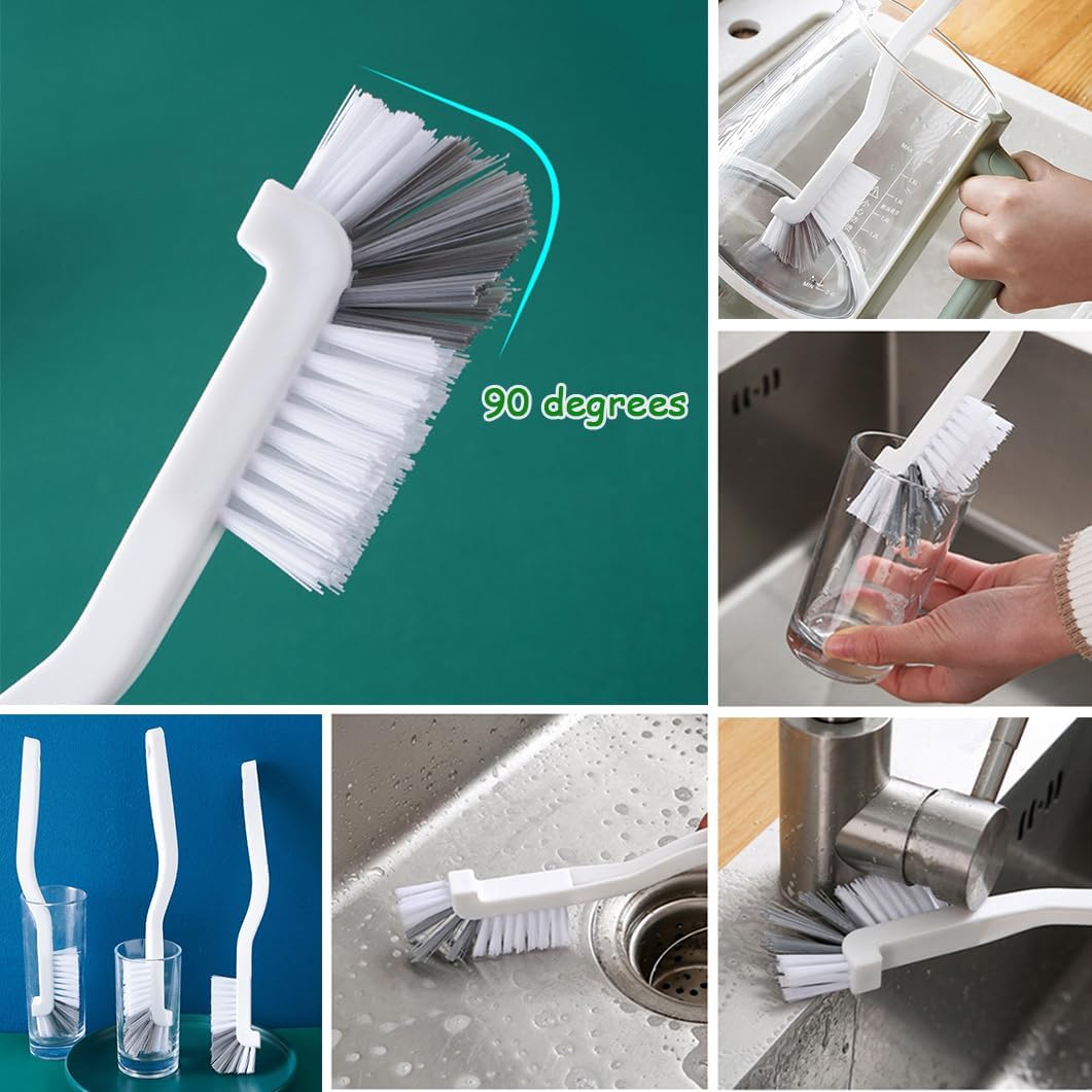 12Pcs Small Cleaning Brush, Crevice Gap Cleaning Brush,Door Window Track Groove Corner Crevice Cleaning Brushes for Cleaning Window Grooves/Bathroom/Toilet Corner/Kitchen/Faucet/Sink/Keyboards