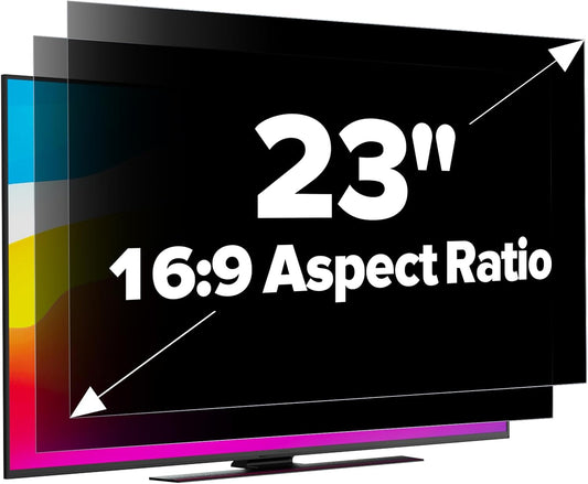 [2-Pack] HD Computer Privacy Screen 23 inch, Upgraded Computer Privacy Screen for 16:9 Widescreen Removable Anti Glare Computer Screen Cover and Blue Light UV-Blocking Screen Privacy Filter