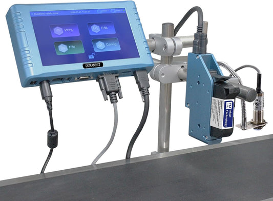 Automatic Inkjet Coding Machine for Production Line, 260E TIJ Inkjet Printer with 7” Touchable Screen for Date/Batch/QRCode/Barcode/Logo etc (1 Nozzle / 1 in)