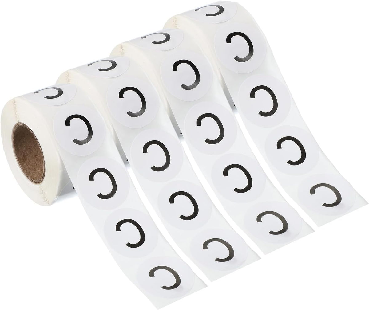 PATIKIL 1" Letter C Stickers, 4 Rolls Self-Adhesive Alphabet Round Circle Dots Labels for Organization Storage Inventory Boxes Scrapbook Craft 2000 Pcs Total