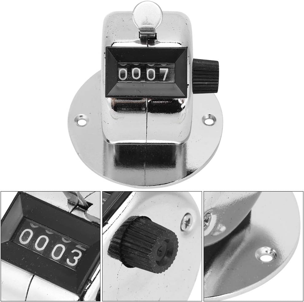 1PC Hand Tally Counters,4 Digit Number Counter,Mechanical Continuous Manual Counter Clicker Counter for Counting Sports Games Golf