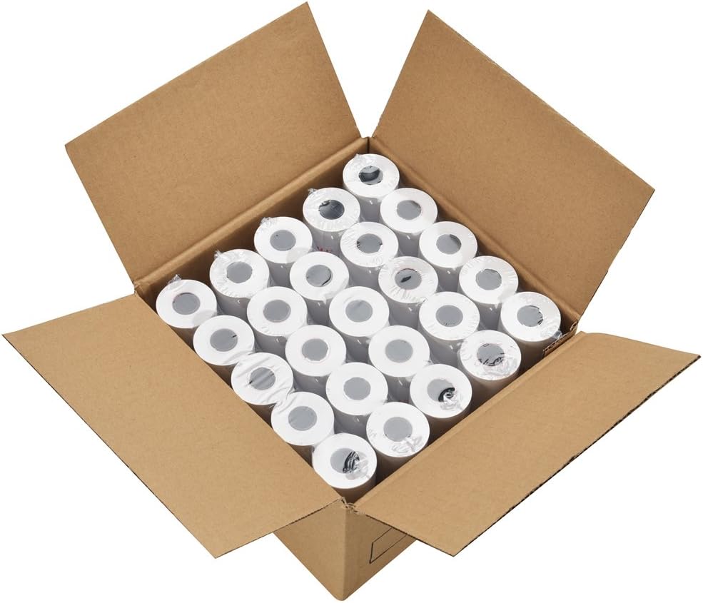 MFLABEL Thermal Receipt Paper Rolls - 50 Rolls of 3-1/8" x 230ft High-Sensitivity POS Register Paper, Compatible with Square, Clover, ERC, Zebra, Star, and Most Thermal Receipt Printers