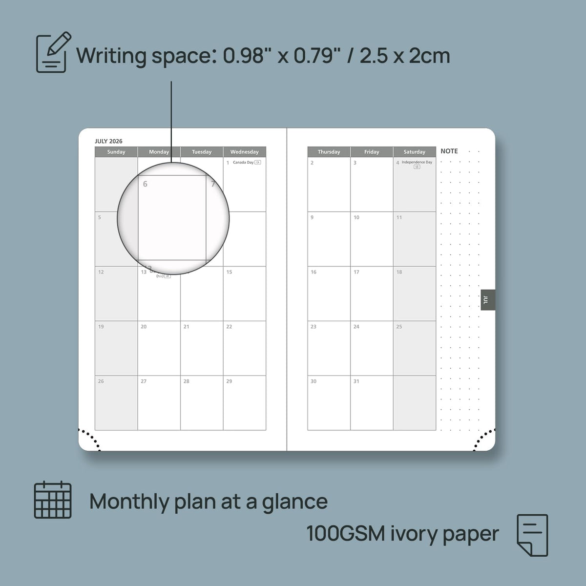 POPRUN 2026 Planner (Pocket Size 4''x 6.25'' Hardcover) - Small Calendar for Purse with Hourly Schedule & Vertical Weekly Layout, Monthly Calendars, 100 GSM - Burgundy