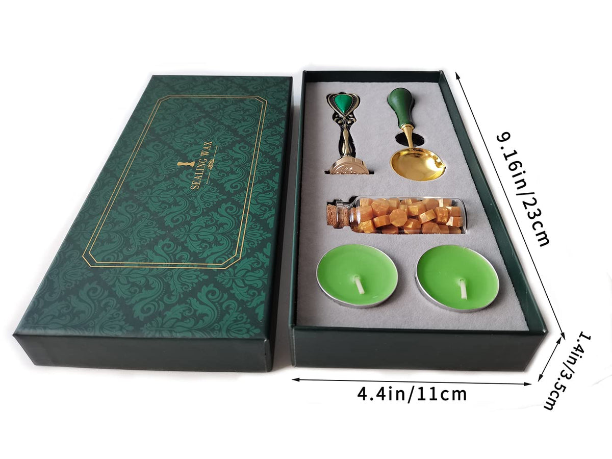 Fancy Letter F Wax Seal Stamp Set, European Style Kit Gift Box, Vintage Personalized Stamp for Letters, Cards, Invitations