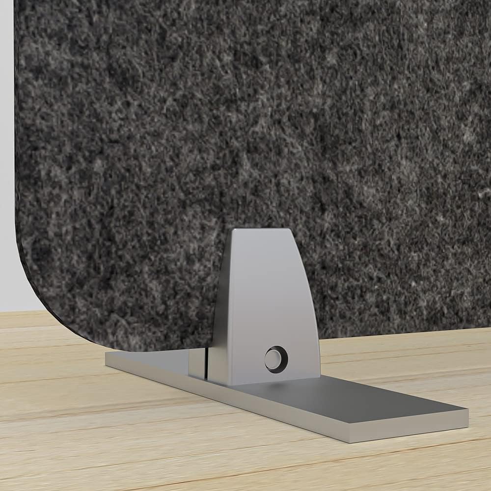 Freestanding Acoustic Desk Divider with Mount | Eco-Friendly Privacy Screen Panel | Noise Reducing Desk Partition | Tackboard Option & Easy to Install | Made from Recycled Plastic | Purple - 18" X 71"