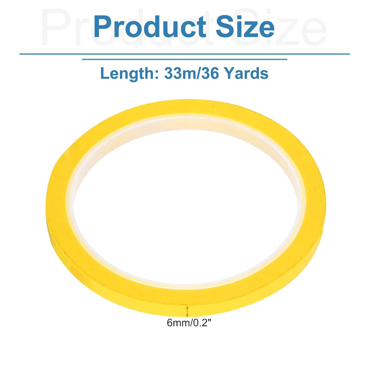 uxcell 1/4" x 36 Yard Graphic Tape Whiteboard Grid Marking Tape Pinstripe Chart Line, Dark Yellow