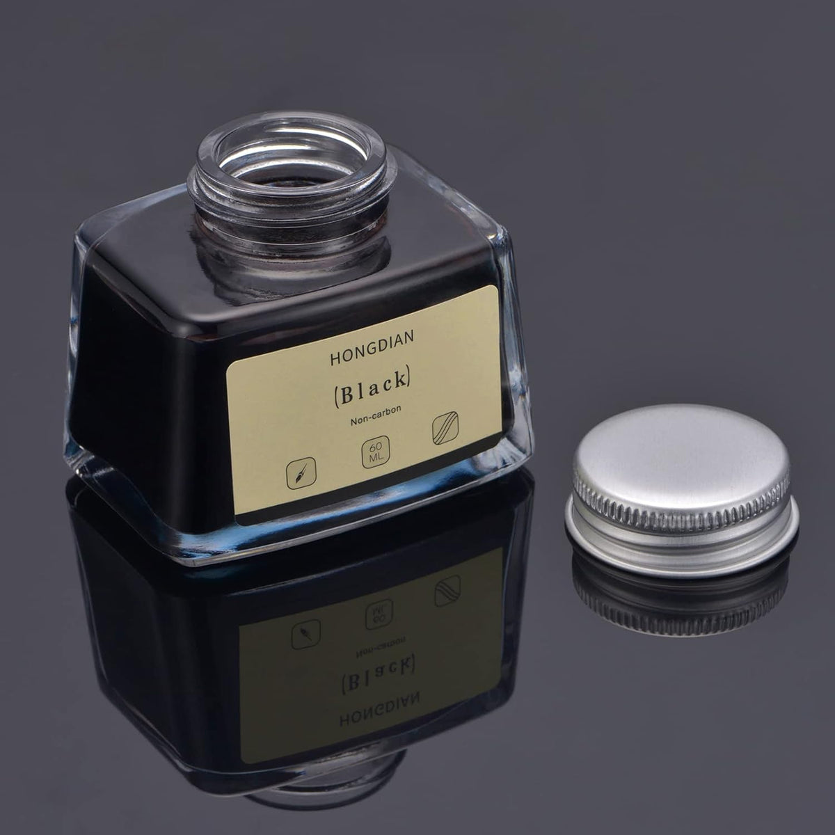 Asvine Hongdian Fountain Pen Bottled Ink Black, 60ml Fountain Pen Bottled Ink, Non Carbon