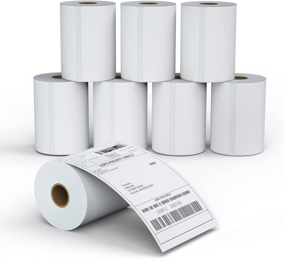 MFLABEL 8 Rolls 4x6 Direct Thermal Blank Shipping Labels for Thermal Printer Shipping Labels with Perforated