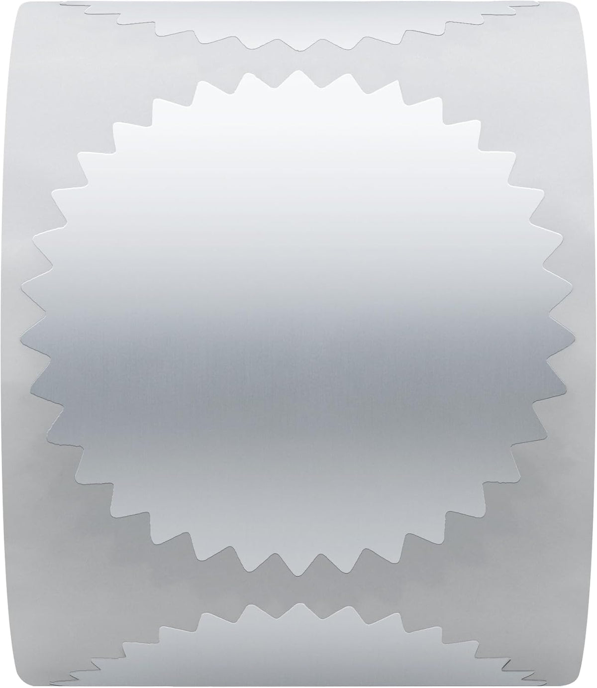 Hybsk 300pcs 2 inch Silver Metallic Certificate Sealing Labels with Serrated Edge Awards Legal Embossing Stickers (Silver)