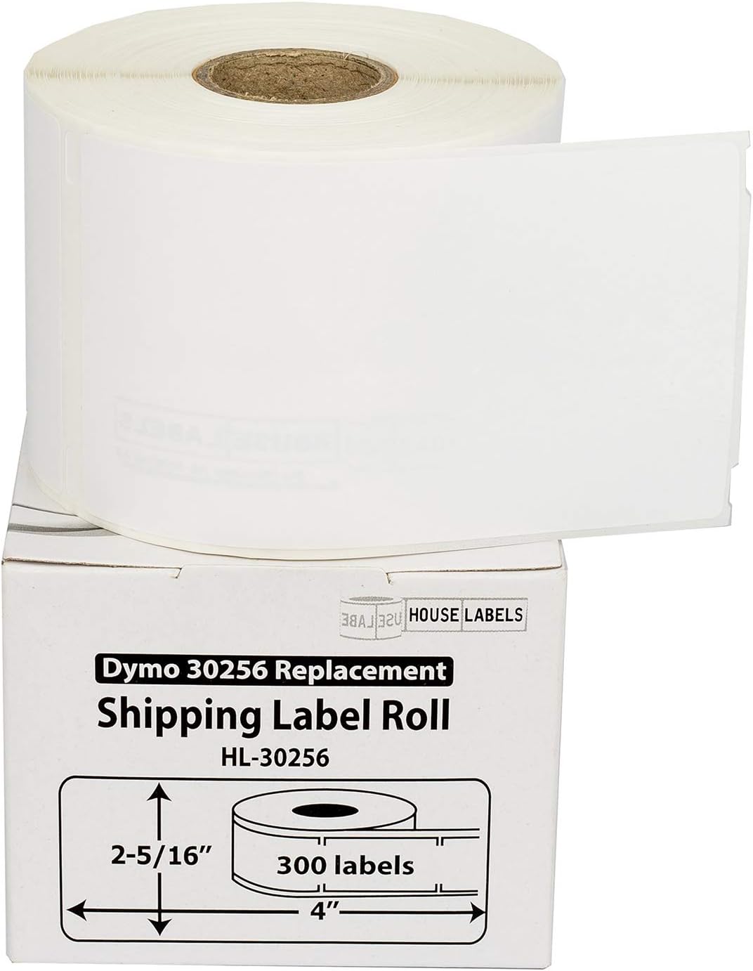 6 Rolls; 300 Labels per Roll of DYMO-Compatible 30256 Large Shipping Labels (2-5/16" x 4") - BPA Free!