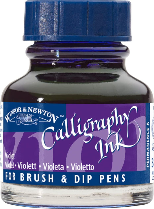 Winsor & Newton Calligraphy Ink, 30ml (1-oz) Bottle, Violet