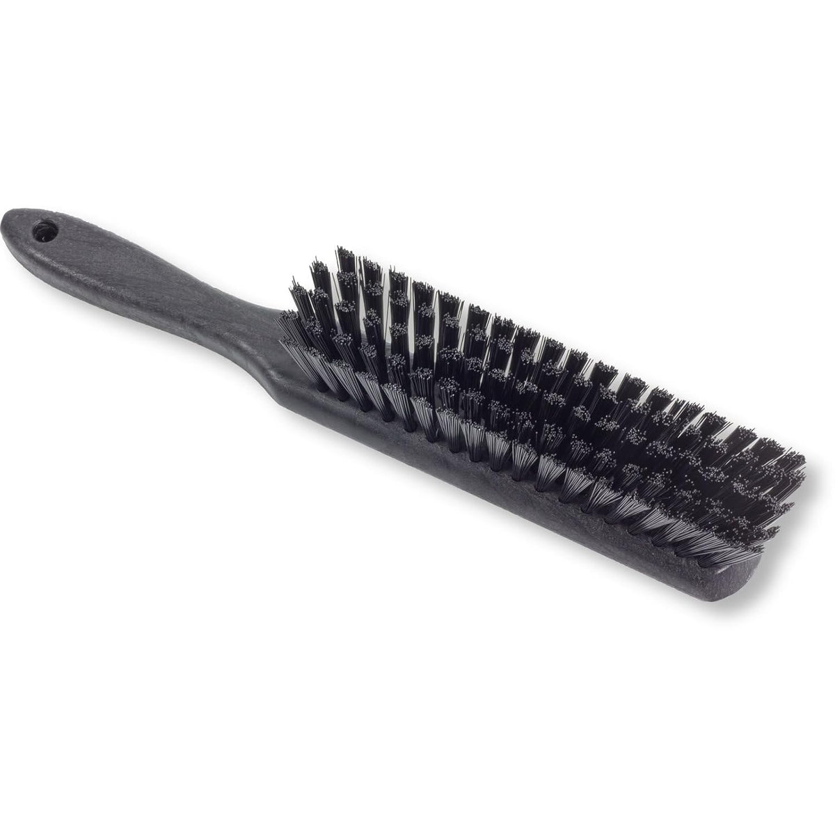SPARTA Handheld Soft Counter Brush 8 Inch Bristle Span, Multi-Use Dust Brush with 5 Inch Handle for Tables, Countertops, and Delicate Surfaces, Polyester, Black