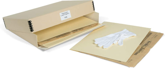 Gaylord Archival Tan Newspaper Preservation Kit - 22 3/4W x 30 7/8L x 2 7/8" H