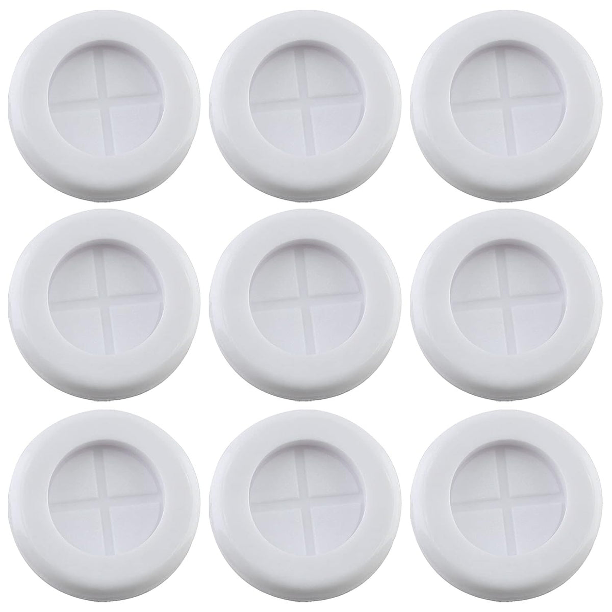 24 Pack 0.79" Inside Diameter 1" Drill Hole Rubber Grommet, Firewall Plug Grommet Rubber Grommets Wire Protection, Double Sided Round (White)