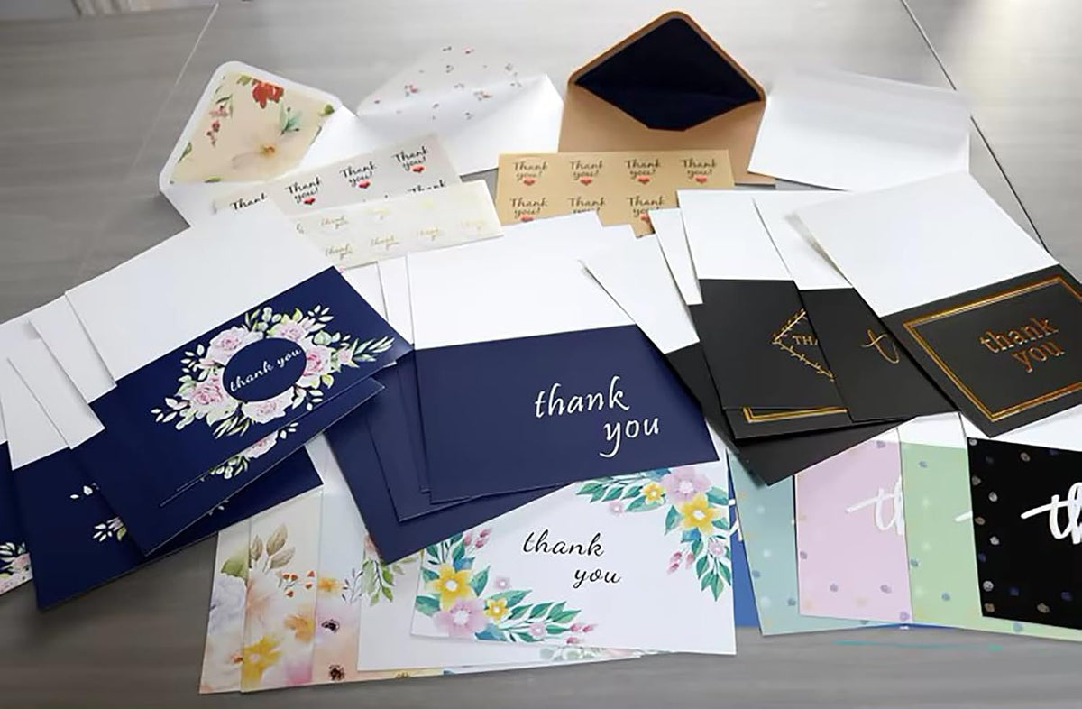 100pcs custom business cards thank you cards with logo picture 300gsm coated paper laminate two-sided printed (style 11)