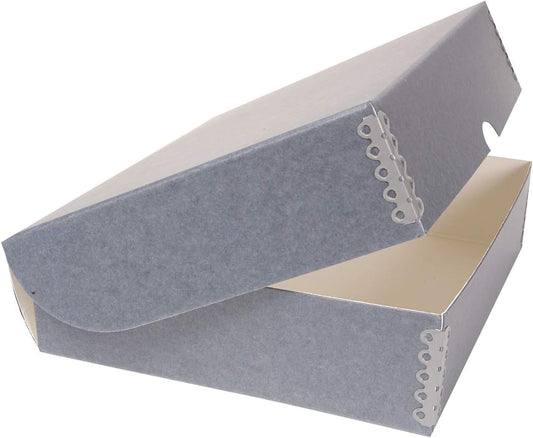 Gaylord Archival Blue/Grey Clamshell Preservation Box - 10 1/4W x 15 1/4L x 3" H