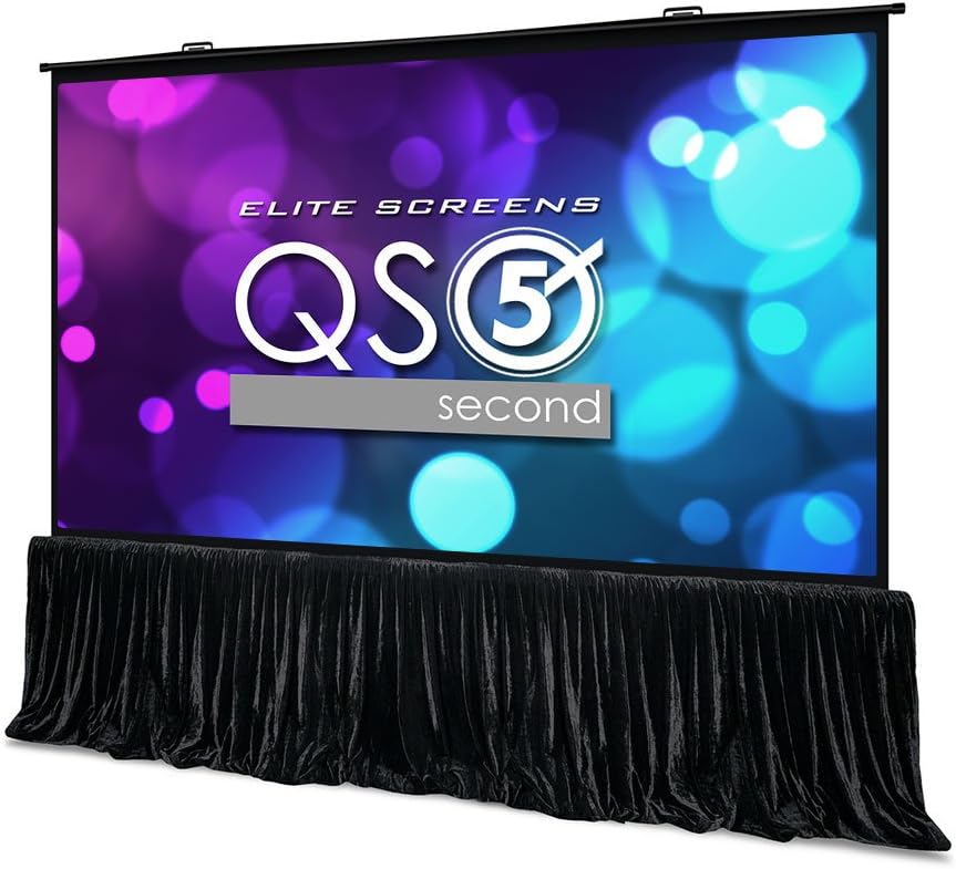 Elite Screens QuickStand 5-Second Series, 150-Inch 16:9, Manual Pull Up Projector Screen, Movie Home Theater 8K / 4K Ultra HD 3D Ready, QS150HD