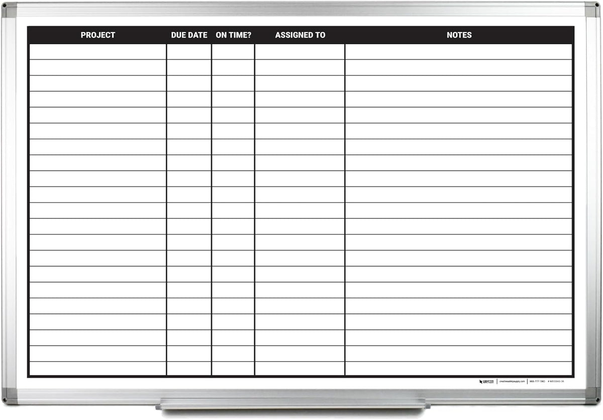 Project Planning Dry-Erase Whiteboard 36" x 24"