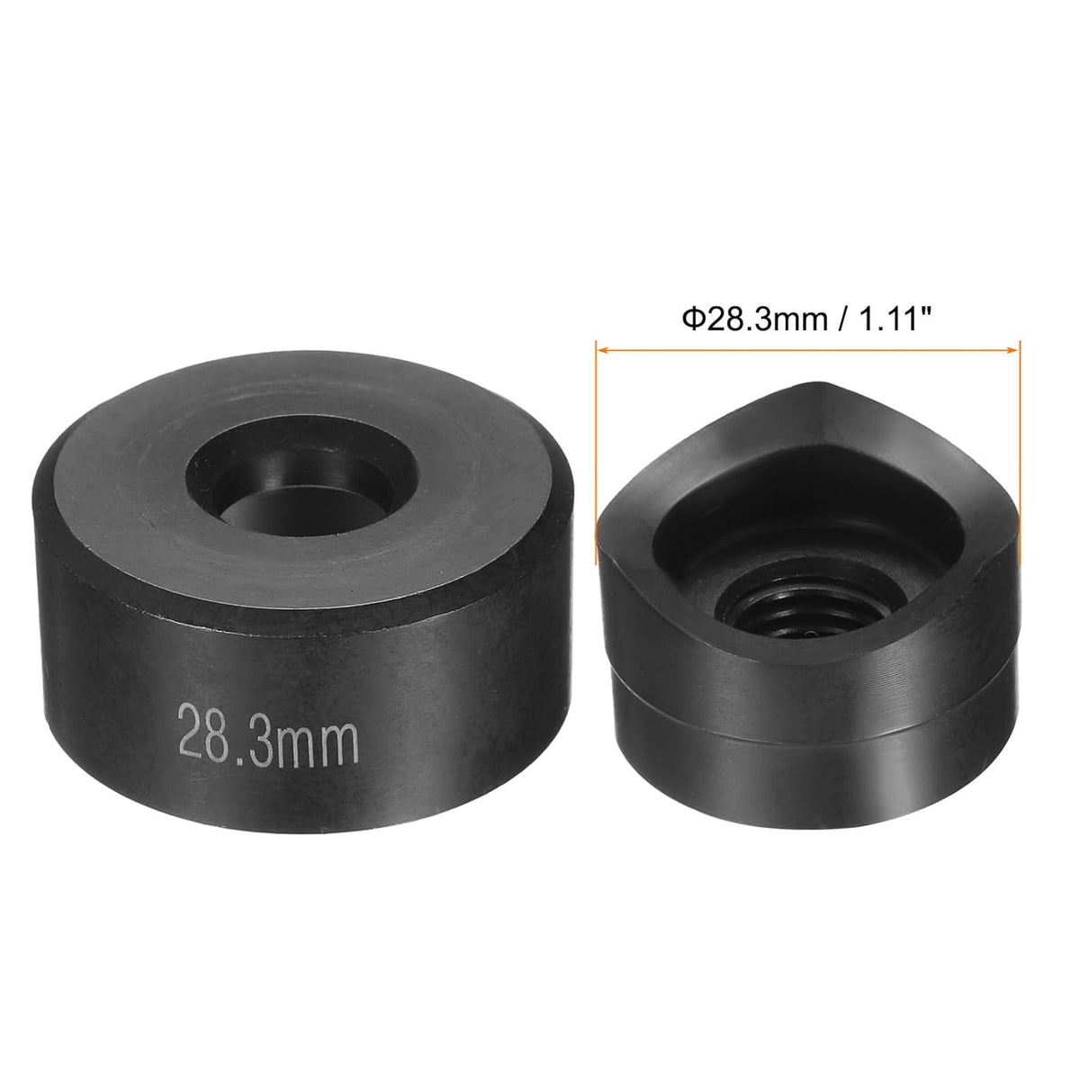 HARFINGTON Sheet Metal Punch Hole Punch 28.3mm Bearing Steel Precise Cutting Manual Knockout Kit with External Hex Shank for Metal Steel Plate Sink Stainless Steel, Black