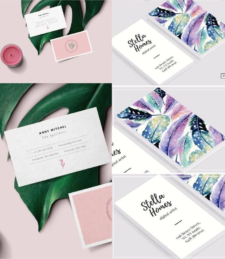 100pcs custom business cards thank you cards with logo picture 300gsm coated paper laminate two-sided printed (style 11)