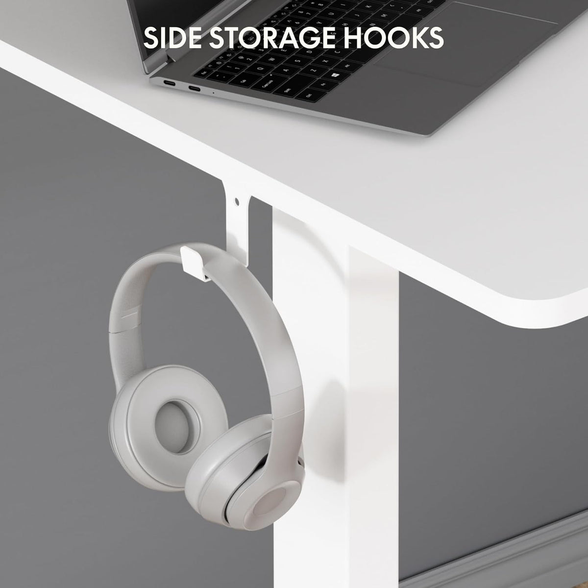 FLEXISPOT Height Adjustable Standing Desk Frame with Memory Controller, Electric Sit Stand Desk Base for Home and Office (White Frame Only)