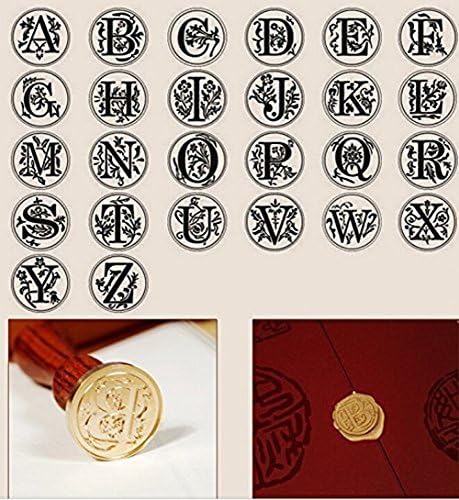 Alphabet D Wax Seal Stamp Wood Box Melting Spoon Candles Invitations Gift Cards Stationary Envelope Custom Logo Picture Wax Seal Sealing Stamp Wax Sticks Gift Kit