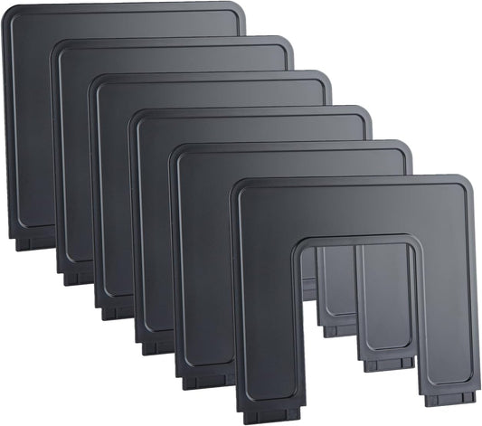 6 Pieces Upright Boards, Accessory Parts of Expandable File Folder Holder, Black