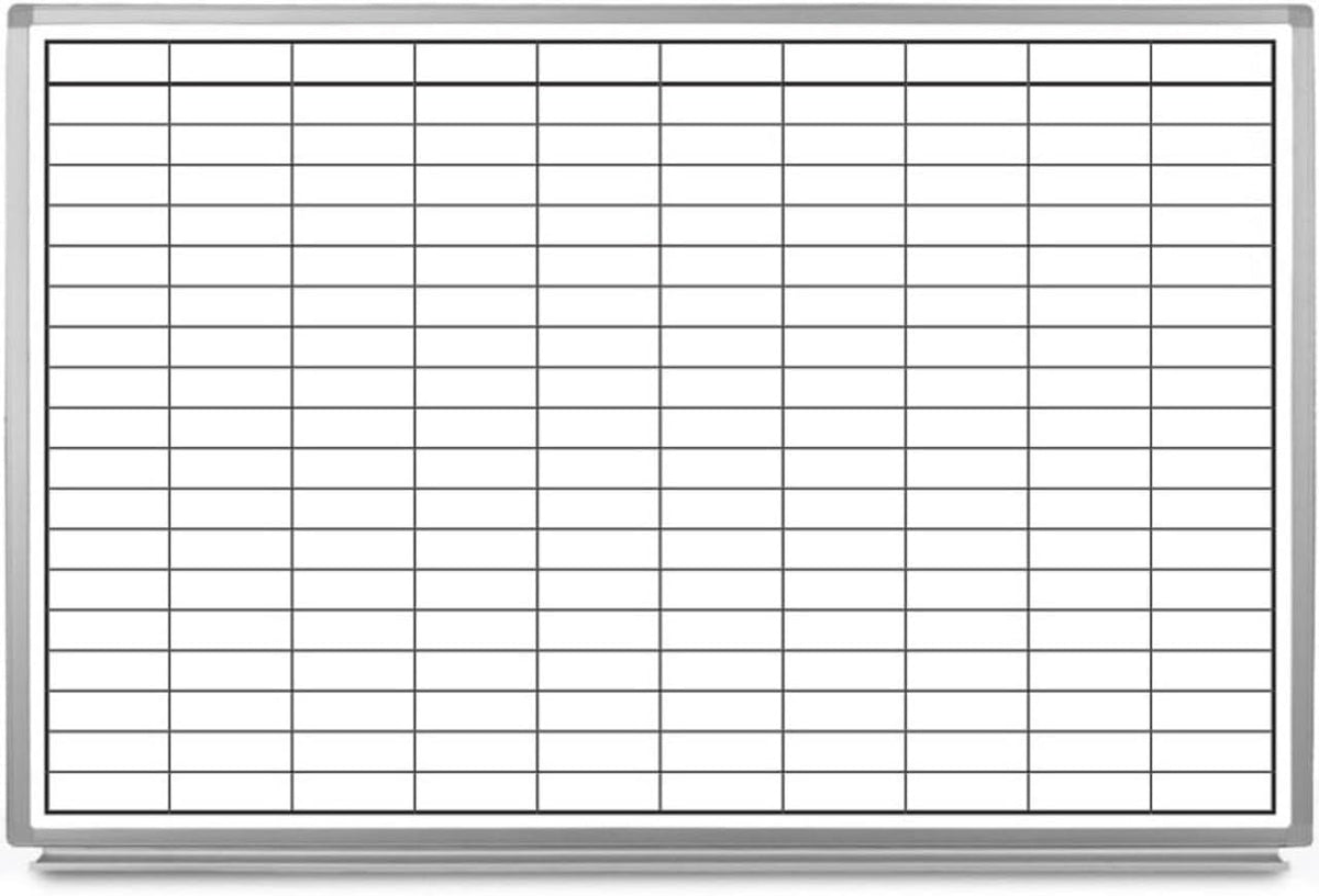 Blank Grid Dry-Erase Whiteboard 36" x 24"