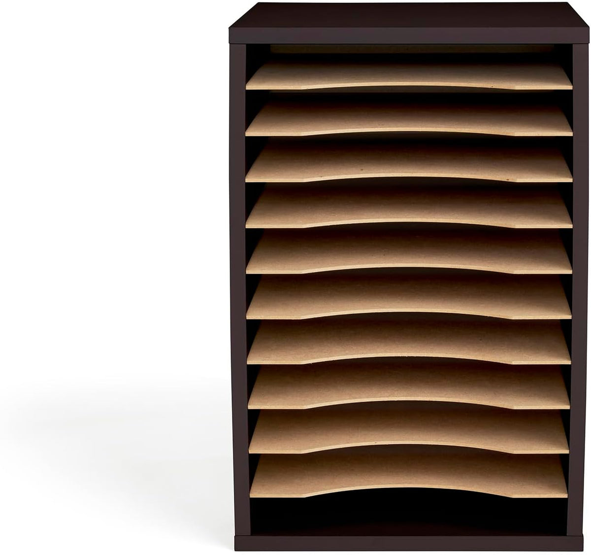 Safco Products Vertical Desktop Sorter, 11 Compartment, Black