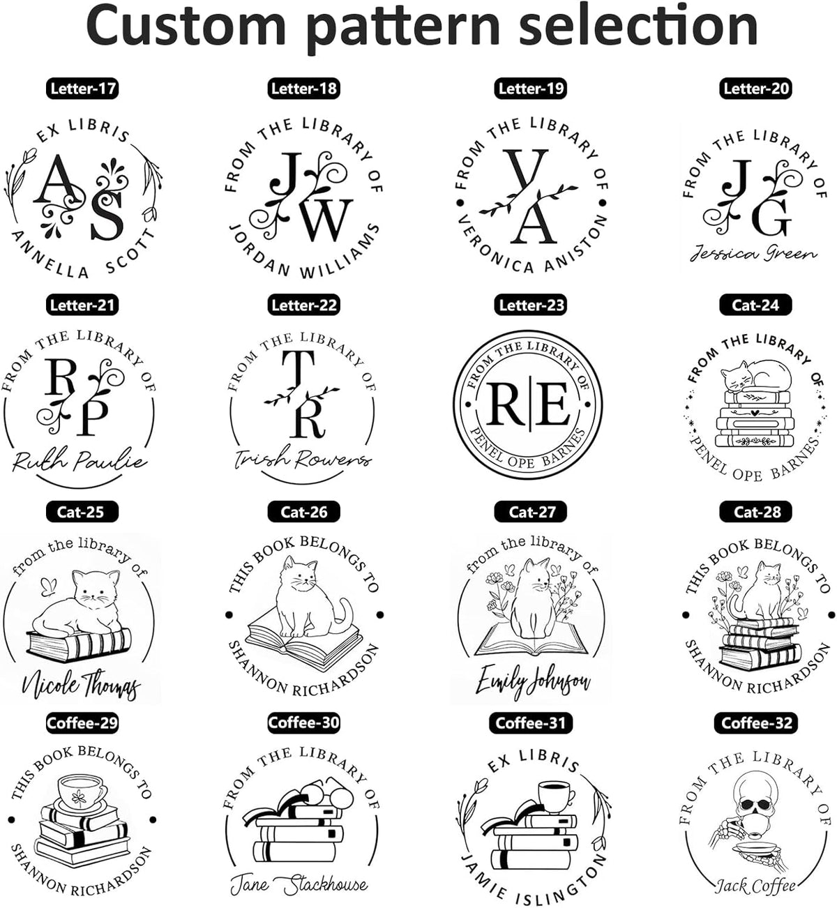Personalized Book Embosser - Custom Library Stamp, Personal Gifts for Book Lovers, Readers, Teachers (BT-01)