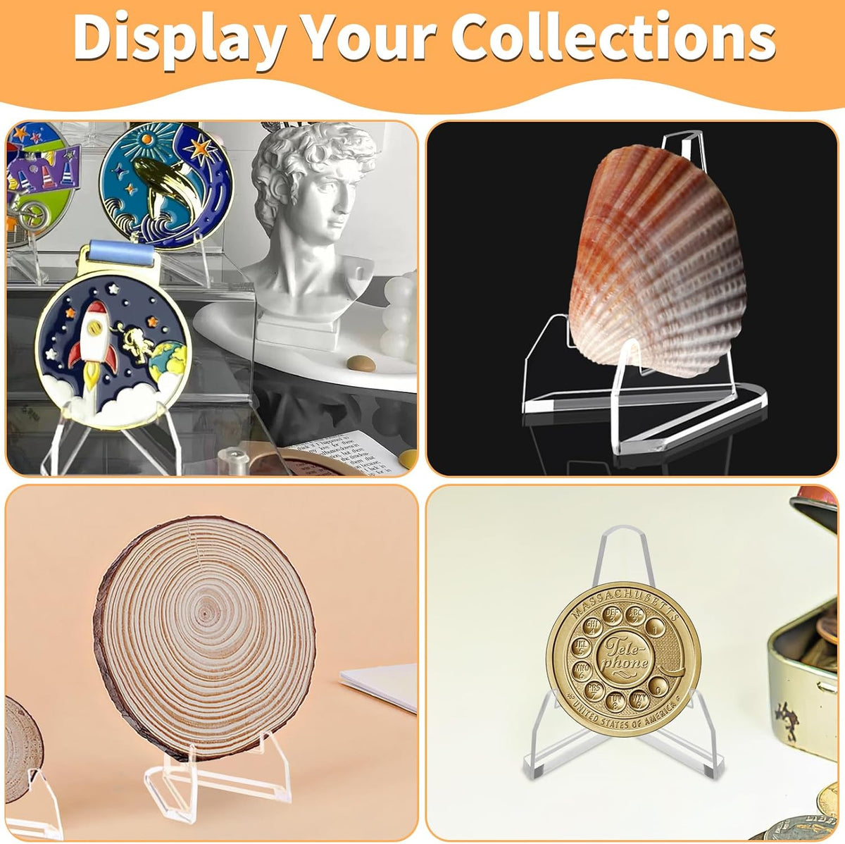 Card Display Stand, 30 Pack Clear Card Stands, Arcylic Card Display, Mini Card Stands for Sports Cards, Sports Card Holder, Graded Card Display (2.7 Inch)