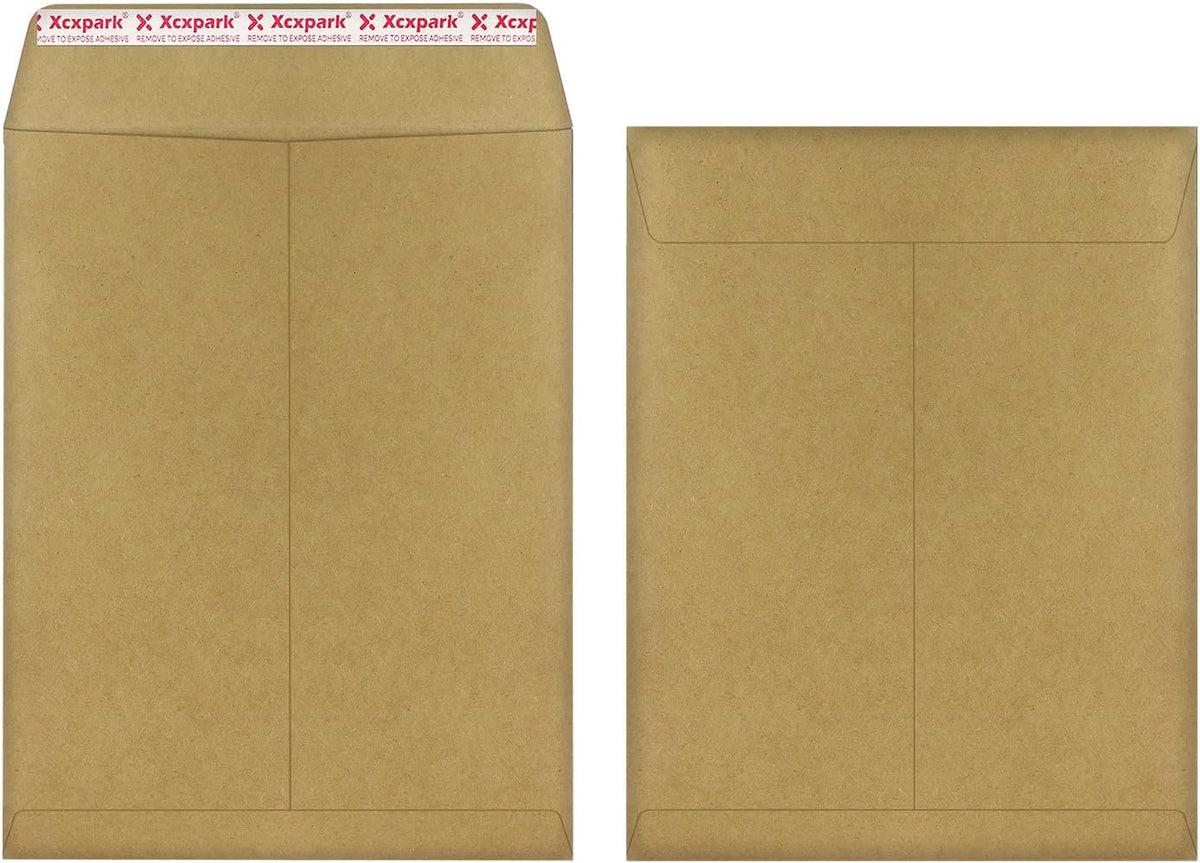 120 PCS 9x12 inches Security Catalog Envelopes Printable Self Seal Envelopes, Anti Tear Recycled Kraft Envelopes for Invitation Cards, Pictures, Photos, Documents