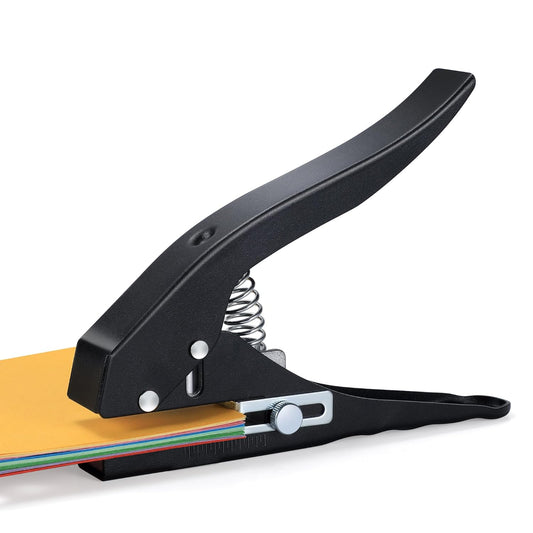 Hole Punch,Heavy Duty Hole Puncher Single,Paper Punch Portable Hand Held Long Hole Punch for Paper Cards Plastic Cardboard (8MM)