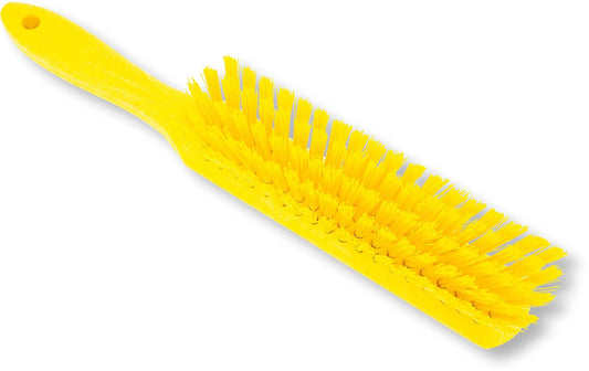 SPARTA Handheld Soft Counter Brush 8 Inch Bristle Span, Multi-Use Dust Brush with 5 Inch Handle for Tables, Countertops, and Delicate Surfaces, Polyester, Yellow